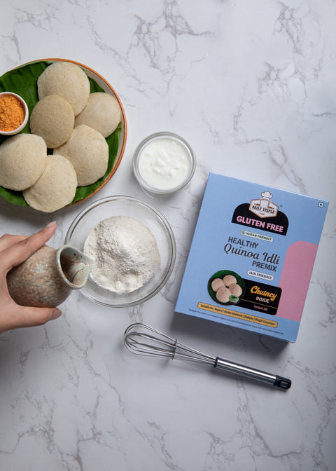 Instant Idli Quinoa Mix with Chutney