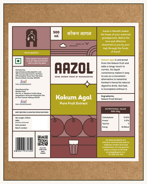 Kokum Agal: Pure Fruit Extract