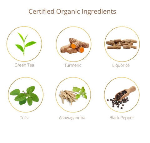 ImmuniTEA - Organic Ashwagandha Tumeric Tulsi Green Tea