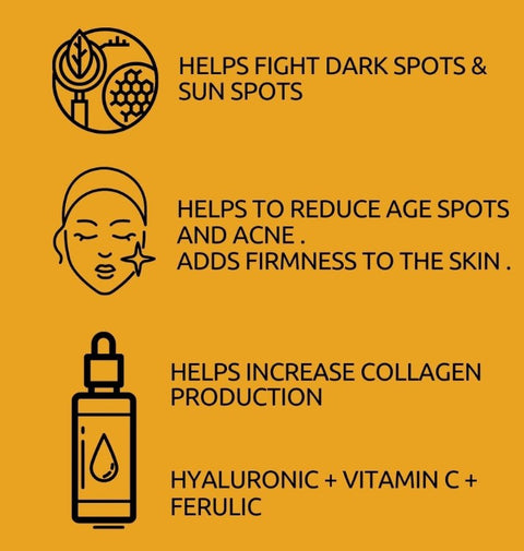 Ziya Vitamin C Serum [15% ] Hyaluronic + Turmeric Hydrosol