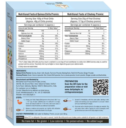 Instant Quinoa Chilla Pre Mix with Chutney