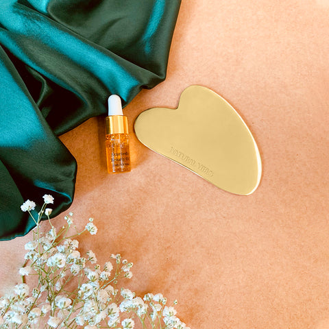 Kwansha ( Kansa + Gua Sha) Face Massager with FREE Gold Beauty Elixir Oil