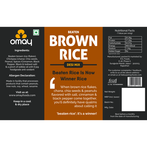 Beaten Brown Rice - Desi Mix