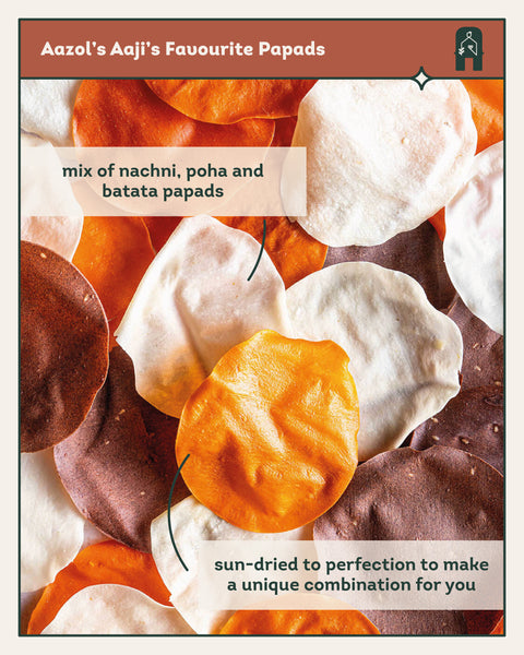 Aaji's Favourite Papads: Batata | Nachni | Poha