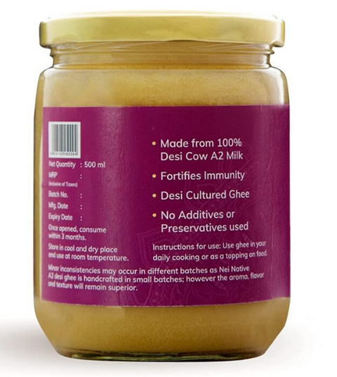 A2 cultured cow ghee