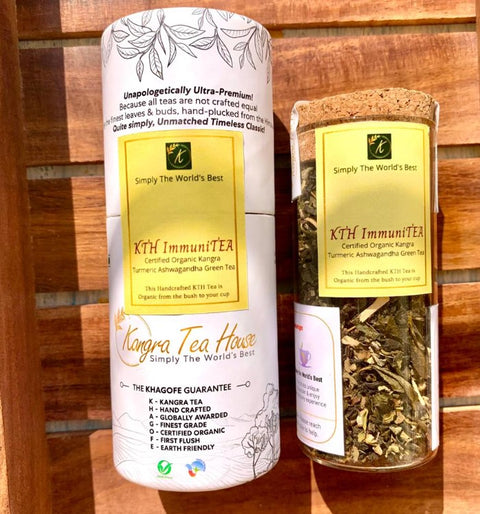 Kangra Tea House -ImmuniTEA - Organic Ashwagandha Tumeric Tulsi Green Tea