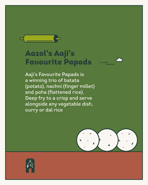 Aaji's Favourite Papads: Batata | Nachni | Poha