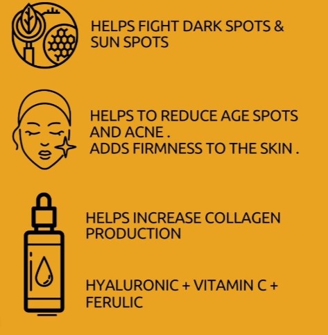 Ziya Vitamin C Serum [15% ] Hyaluronic + Turmeric Hydrosol