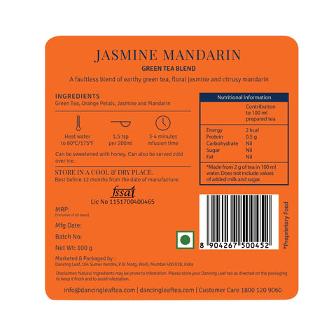 Jasmine & Mandarin Green Tea